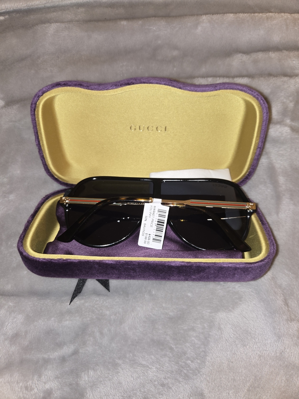 Gucci GG0199S Shield-Frame Injection Wrap Sunglasses